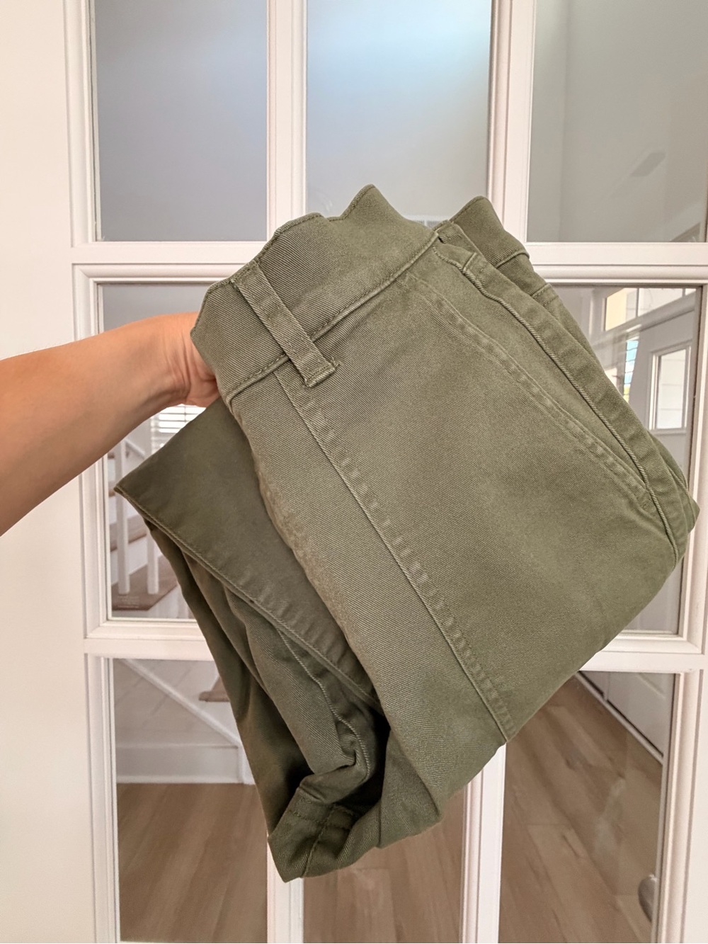 Express High Rise Straight Ankle Utility Pants – Olive Green – Size 0